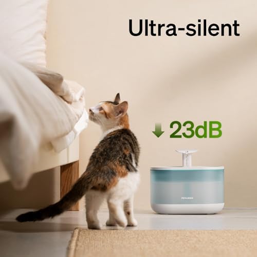 PETLIBRO Cat Water Fountain Ultra Quiet with Two Flow Modes, Large-Size Filter Capsule Pet Water Fountain, 71oz/2.1L Visible Water Level Dog Water Dispenser for Cats & Dogs - Image 5