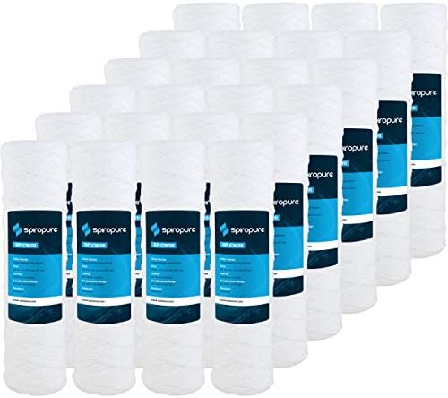 SpiroPure SP-CW20 10x2.5 20 Micron Sediment Water Filter SWC-25-1020 (24PK) by SpiroPure