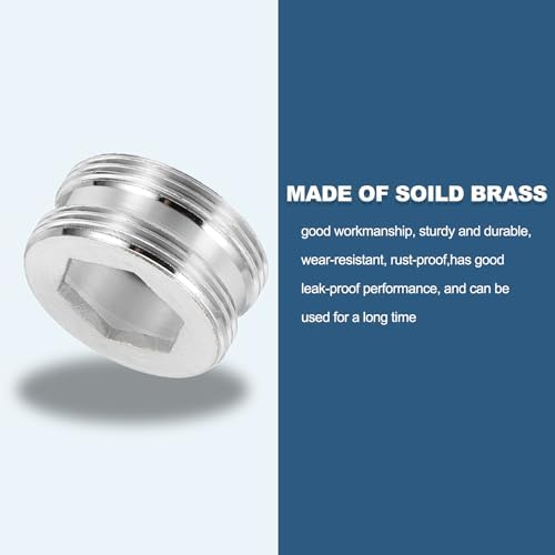 uxcell Faucet Aerator Adapter,M22 Male to M22 Male Brass Faucet Adapter - Image 4