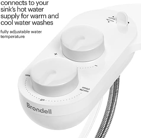 Brondell Fresh Spa Adjustable, Bidet Attachment FSA-25 for Toilet Seats with Adjustable Single Nozzle, Side Arm Control, Thin Profile, White (Dual Temperature) - Image 4