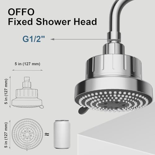 OFFO Filtered Shower Head, 20 Stage Shower Filter Head for Hard Water, 6 Modes High Pressure Shower Head with Filter for Remove Chlorine and Harmful, Chrome - Image 5