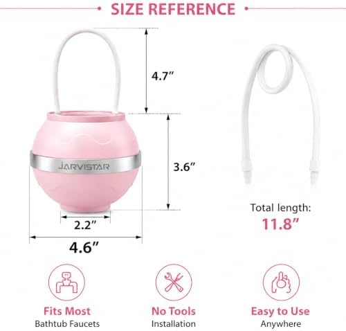 JARVISTAR Bath Filter for Tub Faucet, Reusable Hanging Design, Pink - Image 2