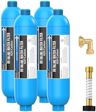 Lifefilter RV Water Filter with 90 Degree Elbow and Flexible Hose Protector by Lifefilter