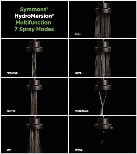 Symmons HydroMersion Classic 4 Inch Multifunction High Pressure 7 Mode Round Adjustable Showerhead in Satin Nickel - Image 3