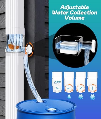 2026 Upgraded Rain Barrel Diverter Kit for 2x3 or 3x4 inch Downspouts White - Image 3