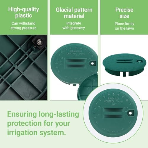 Sprinkler Valve Box Cover Automatic Irrigation System Replacement Protective Cap for Outdoor Underground Watering, 10" OD, 2 Pcs (Round 10") - Image 3