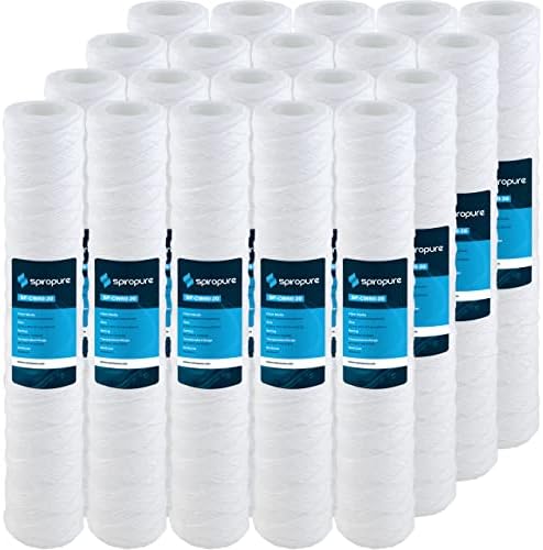 SpiroPure SP-CW50-20 20x2.5 50 um Sediment Water Filter SWC-25-2050 20PK by SpiroPure