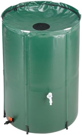 100 Gallon Collapsible Rain Barrel with Filter Spigot Overflow Kit Green by Unknown