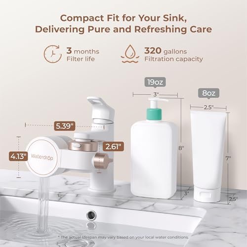 Waterdrop BFT1 Skincare Bathroom Sink Filter, Water Filter for Sink Faucet - Image 4