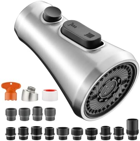 Kitchen Faucet Head Replacement, 3-Function Spray Nozzle by SOEBIZ