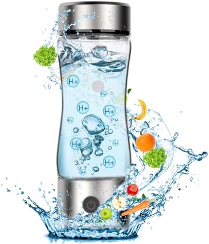 Fakllod Hydrogen Water Bottle Generator, Portable Rechargeable aquahealth Hydrogen Water, Hydrogen Water Ionizer Machine, with SPE/PEM Technology, for Home Office Travel Fitness Drinking (Clear) by FAKLLODHEALTHYLIFE