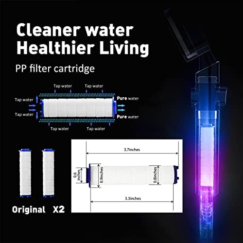 CWPW High Pressure Handheld Showerhead with filters,Vortex hydro jet Turbo - Image 3
