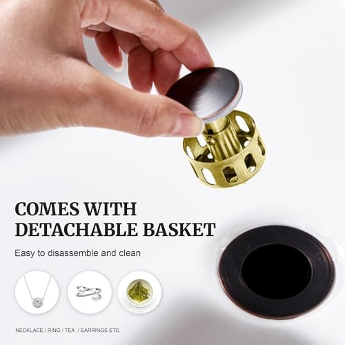 Ultimate Unicorn Bathroom Sink Stopper, with Overflow, Oil Rubbed Bronze - Image 4