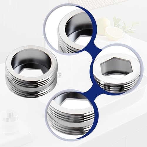 12 PCS Faucet Adapter Kit Brass Aerator Adapter Set Kitchen Sink Aerator Adapters Male to Female Water Hose Connector for Garden Hose Water Filter Sink Faucet Diverter - Image 3