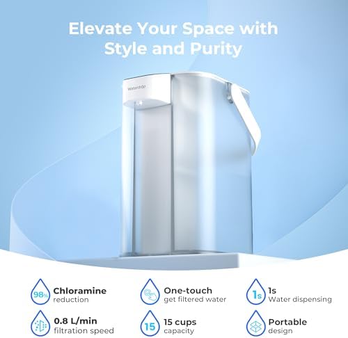 Waterdrop EDC01W Electric Water Filter Pitcher, NSF/ANSI 42, 15-Cup, White - Image 2