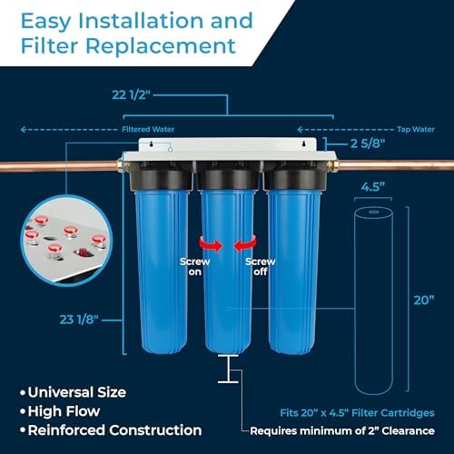 SpiroPure SP-WH300 3-Stage Whole House Filter - Sediment, Carbon, Descaler - Image 2