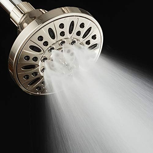 AquaDance Brushed Nickel High Pressure 6-Setting 4" Shower Head – Angle Adjustable, Anti-Clog Showerhead Jets, Tool-Free Installation-USA Standard Certified-Top U.S. Brand – 1.8 GPM - Image 4