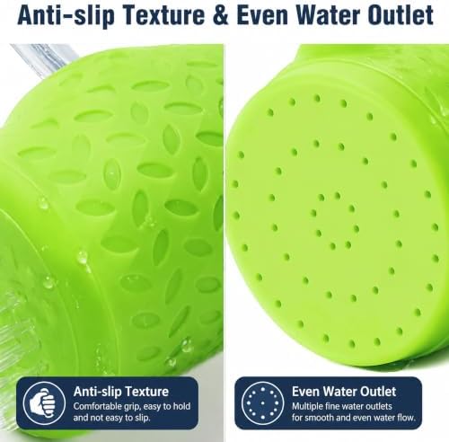 3 Pieces Portable Pet Silicone Shower Sprayer Attachment, Reusable Dog Cat Bath Water Bottle Sprinkler Adapter for Indoor Outdoor Pet Grooming Cleaning (Orange, Green, Blue) - Image 4