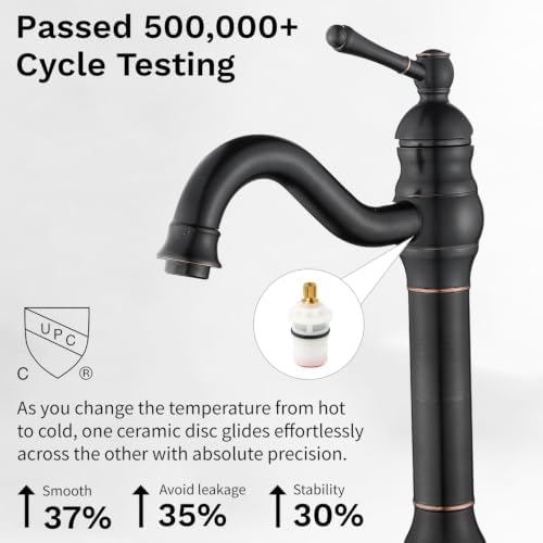 Bathroom Vessel Sink Faucet, Oil Rubbed Bronze - Image 5