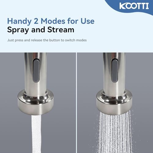 Kitchen Faucet Head Replacement with 2 Modes, Pull Down Spray Head for Kitchen Faucet, Kitchen Sink Sprayer Replacement Compatible with Moen, American Standard, Kohler Faucets - Image 3