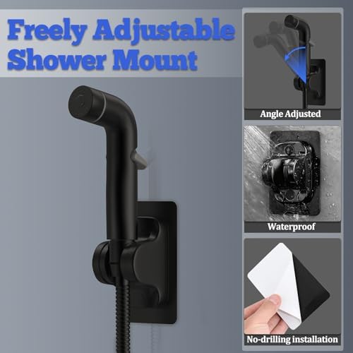 Dog Shower Attachment Metal, YDmeet Pet Shower Attachment for Fast and Clean Pet Bathing and Dog Washing, 83 Inch Hose and Shower Holder, Brass 3-Way Diverter, Adjustable Pet Shower Sprayer, Black - Image 5