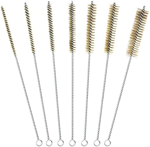 7Pcs Brass Wire Brush,Tube Brushes Set,Bottle Brush by Pokshow