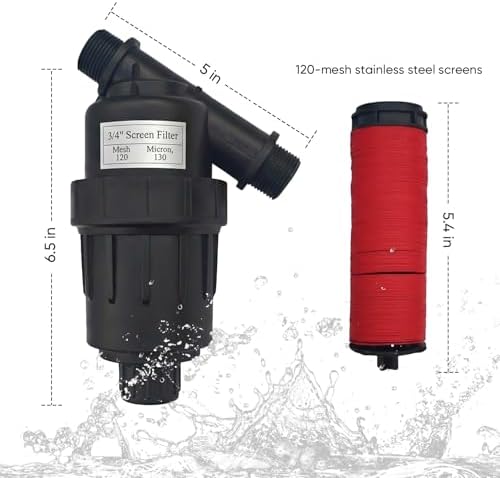 3/4 Inch Drip Irrigation Inline Hose Filter for a Smooth Irrigation System - Image 2