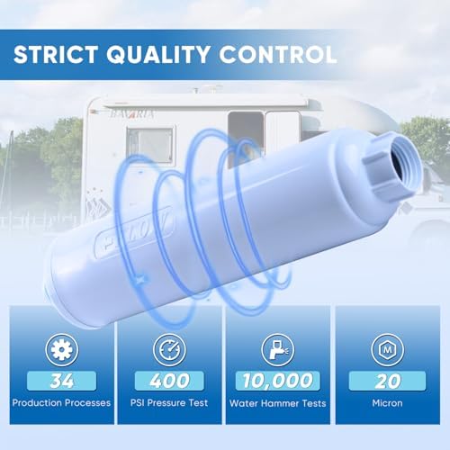 PUREPLUS RV Water Filter System for Garden, Pool, Spa, RV, Camper, Marine, Boat Hose, for Drinking, Car Washing, Gardening, Planting, Reduces Chlorine, Heavy Metals, Odors, 2PACK - Image 4