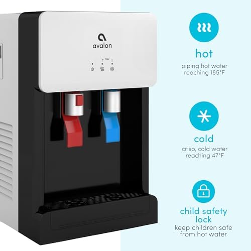 Avalon B8WHT Countertop Bottleless Water Cooler Dispenser - 2 Stage Water Filters and Installation Kit Included, NSF Certified, UL Listed, White - Image 3