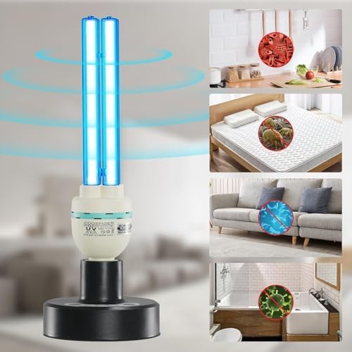 COOSPIDER UV 36Watts UV Sanitizer Lamp 2pack 72w with Remote Control Powerful UVC Light with E26 Base for Basement/Bedroom/Kitchen/Office/Storehouse/Car, 3-Gear Timer 110V Ozone Free - Image 5