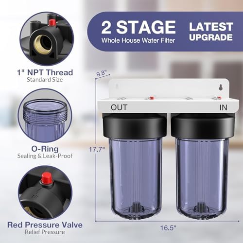 SimPure DB10C-2KDF 2-Stage Water Filters with Extra CTO Carbon Replacement Filter Cartridges - Image 2