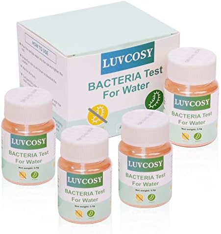 LUVCOSY 4 Bottles Coliform Bacteria Water Test Kit, E coli Water Test Kit, 48 Hours Well Water Test Kit, Easy Home Water Bacteria Test Kit for Drinking Water, Tap, Well, Pool, Pond, Lake by LUVCOSY