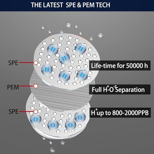 Hydrogen Water Bottle Hydrogen Alkaline Water Generator Ionizer Hydrogen Rich Water Maker Machine Rechargeable and Portable with SPE and PEM Technology(Summer Tan) - Image 5