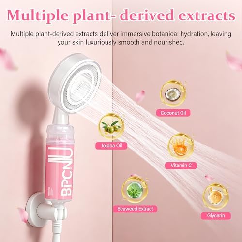 Aromatherapy Shower Head with Handheld – Filtered High Pressure Spa Shower for Softer Skin & Hair, Hard Water Filter with Woody Cedar Scent(rose) - Image 4