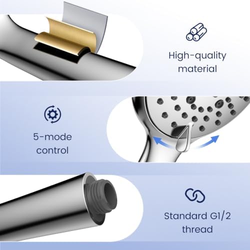FEELSO Shower Head with Handheld, High Pressure Hand Held Shower Head - Image 6