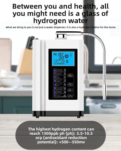 Alkaline Water Ionizer Machine, Multi-Level pH Water Filter System, 3.5 L/min Flow Rate, Easy Installation, Auto Cleaning Function, 3 Types Water Output, Countertop or Wall Mount White - Image 6