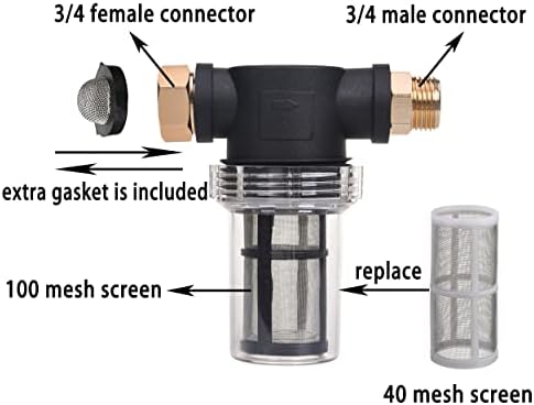 JOEJET Garden Hose Filter, Sediment Filter Attachment - Image 2