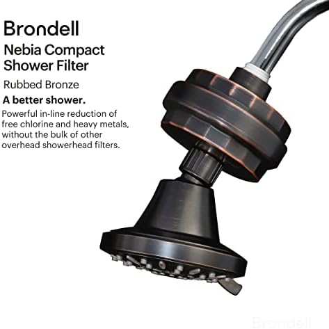 Brondell Shower Filter VivaSpring, Compact Rubbed Bronze – High Output, 100% High-Purity KDF Filtration, With FF-30 Filter Cartridge, Filtered Shower Water for Healthier Skin & Hair - Image 2