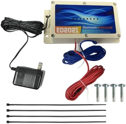 Electronic Water Descaler System Whole House Water Descaler Alternative Electronic Salt Free Hard Water Conditioner Remove Limescale Prevent Deposits Build Up Suitable for Various Pipes by Unknown