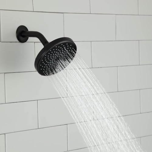 High Pressure Shower Head - 4.7“ Powerful Bathroom Pressure Boosting Rain Showerhead - Perfect Universal Replacement for Rainfall Shower Heads (2 Pack,Matte Black) - Image 7