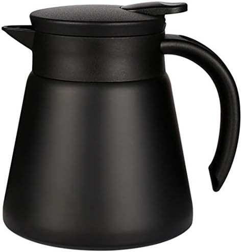 Thermal Coffee Carafe Tea Pot 20 Oz Stainless Steel Insulation Pot Double Wall Vacuum Insulated Coffee Water & Beverage Dispenser (Black) by Goeielewe