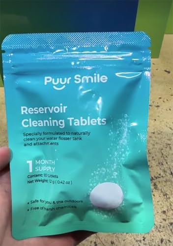 Puur Smile Water Flosser Reservoir Cleaning Tablets – 1 Month Supply – Cleans Water Reservoirs & Attachments – Easy-to-Use Cleaning Tablets for Routine Maintenance (10 Tablets) - Image 2