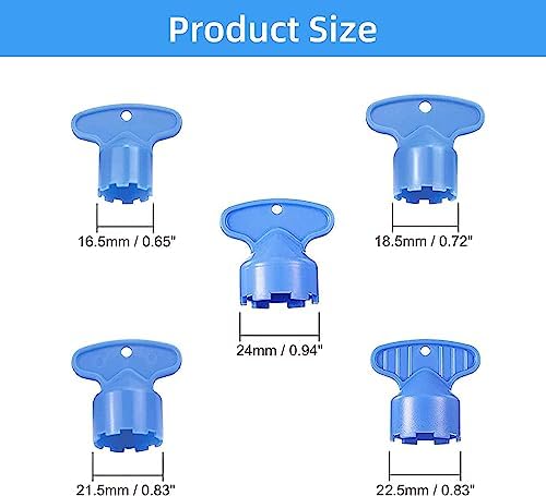 Hibbent 20 Pieces Faucet Aerator Key, Aerator Wrench Aerator Key with a Ring for Easy Storage Removal Wrench Tool for M16.5 M18.5 M21.5 M22.5 M24 Aerators, 5 Set (Pack of 4) - Image 4
