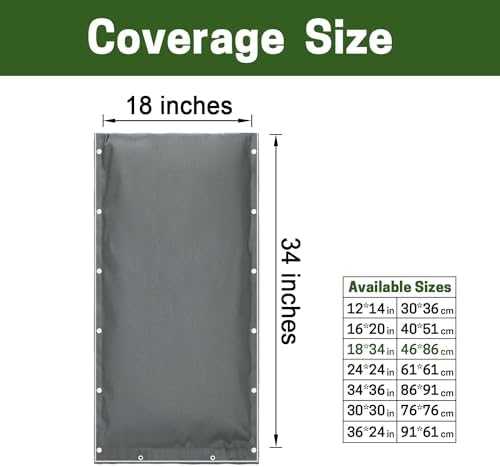 Backflow Preventer Cover, Insulated Cover Outdoor Pipe Insulation for Winter Freeze Protection and Backflow Valve, Irrigation Pipe, Sprinkler Valve, Winter Water Well Pump Covers, 18×34 IN - Image 2