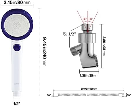 KAIYING High Pressure Handheld Shower Head with ON/OFF Pause Switch - Image 6