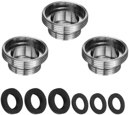 uxcell 3Pcs Faucet Adapter Kit, Male 0.61in to Male 0.87in Kitchen Sink Stainless Steel Tap Aerator Adapter Set to Connect Garden Hose, Water Filter, Standard Hose Diverter by uxcell