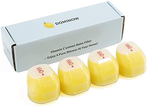 4 Pack of Lemon Balm Replacement Filters Set for Shower Head by Dominow