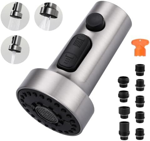 ARCORA Pull Down Kitchen Faucet Head Replacement with 13 Adapters, 3 Modes by ARCORA