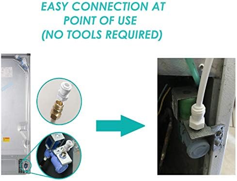 Metpure 1/4" & 3/8" Ice Maker installation Kit For Reverse Osmosis Systems & Water Filter Fridge Ice Maker Line with 25' Feet Tubing and Inline valve - Image 5