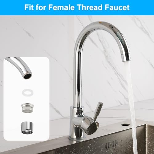 4-Pack Stainless Steel Faucet Aerator, 55/64" Female Faucet Adapter, Chrome - Image 4